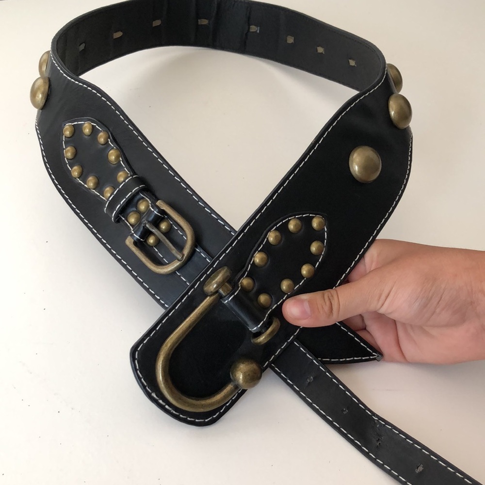 Black Edgy Punk Style Unique Belt